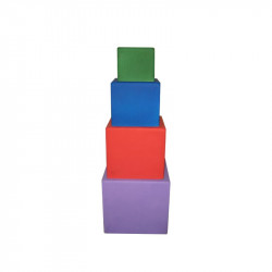 Кубы разновысокие (по принципу матрешки) комплект из 4х штук без ручек