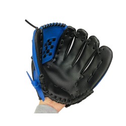 Перчатка для бейсбола (подростковая), тип-1, черно-синяя, GCsport